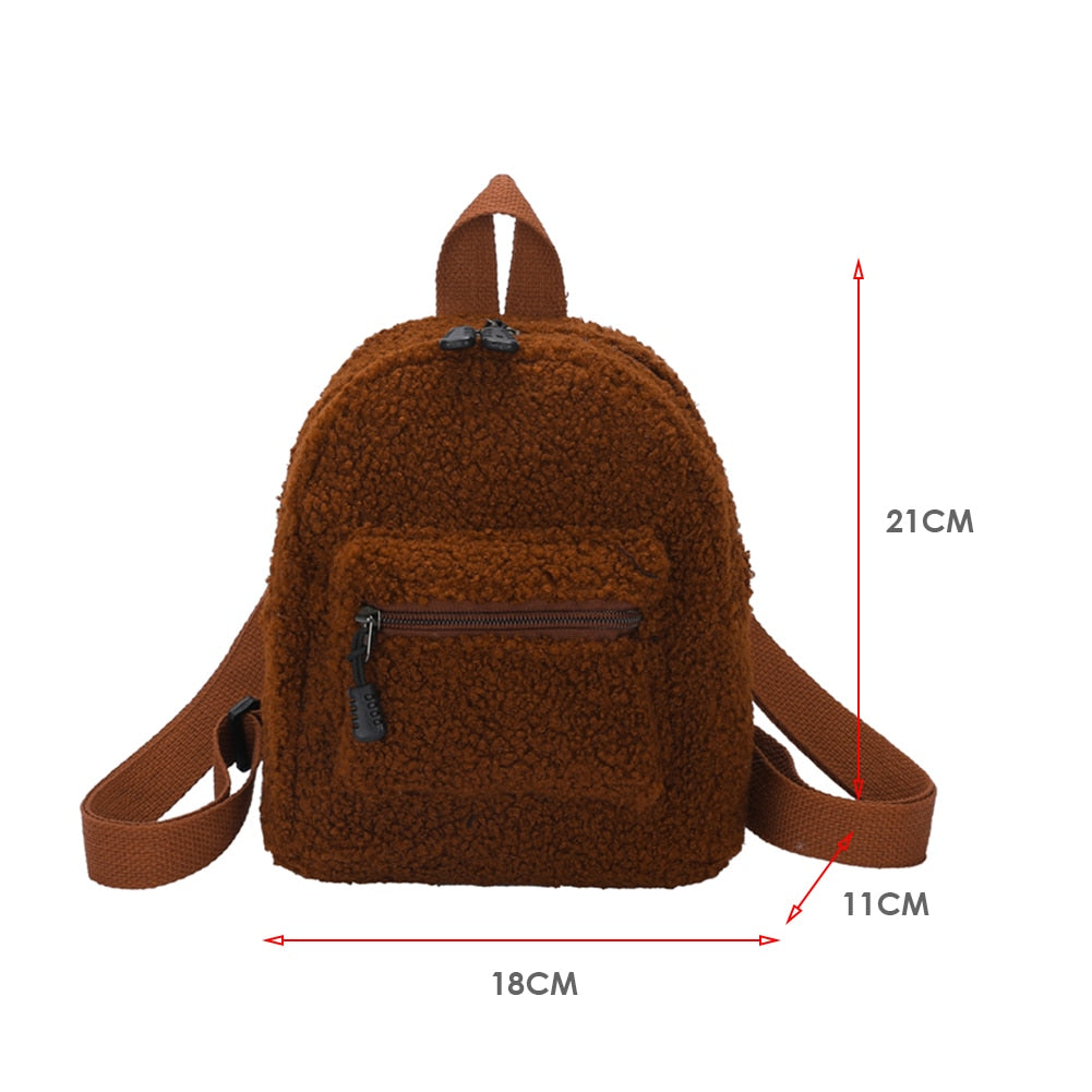 PU Leather Small Backpack - Shoulder Bag - Rucksack