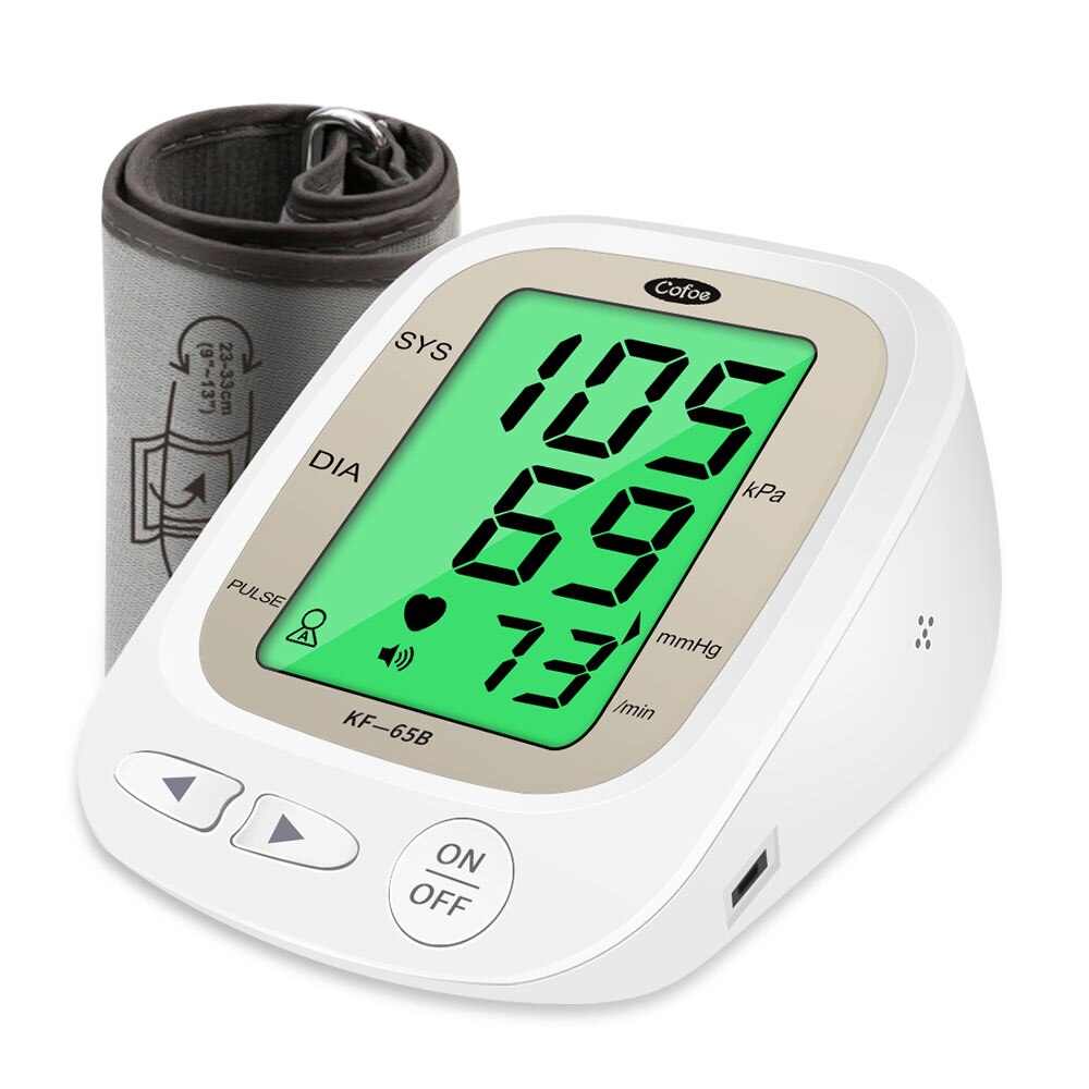Blood Pressure Monitor BP Sphygmomanometer Pressure Meter Heart Rate Measurement/Arrhythmia Detector Tonometer