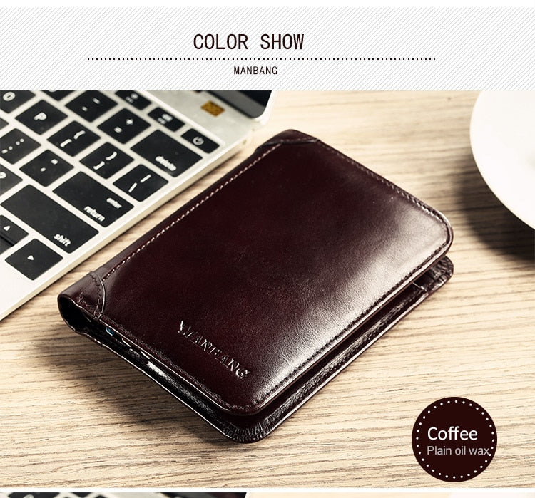 Leather Trifold Men Wallet