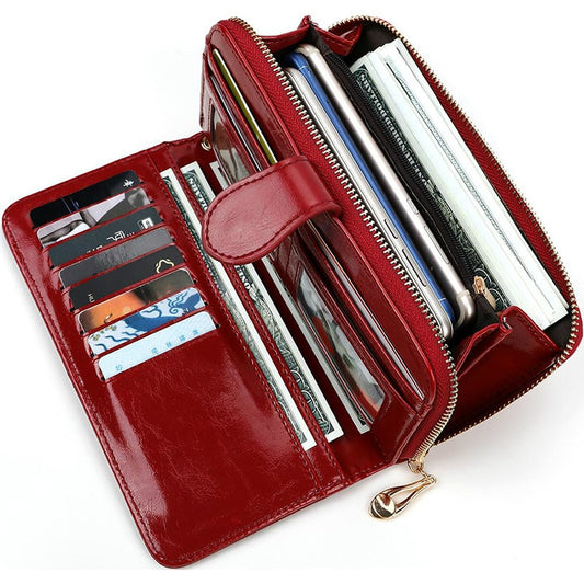 Leather Women Wallet with Coin Holder