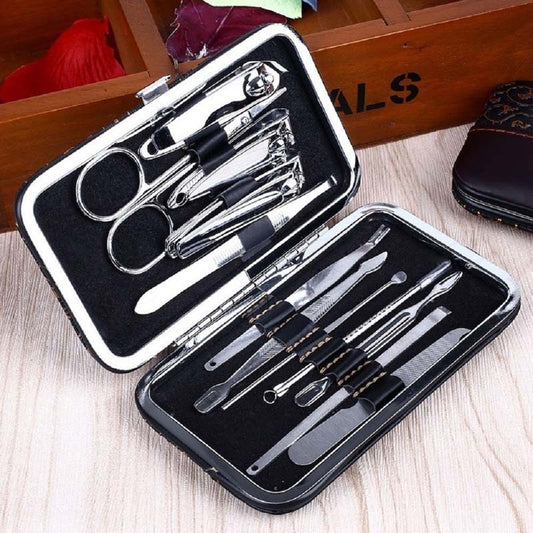 Stainless Steel Nail Care Tool Sets/Manicure and Pedicure Kit (12 PC)