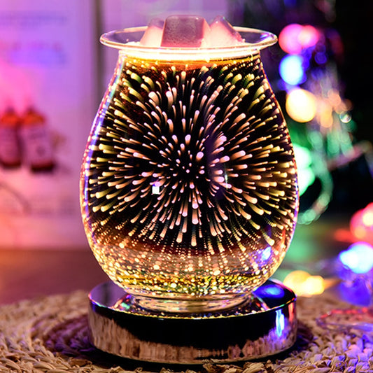 3D Fireworks Touch Effect Aromatherapy Machine - Essential Oil Burner - Wax Melter
