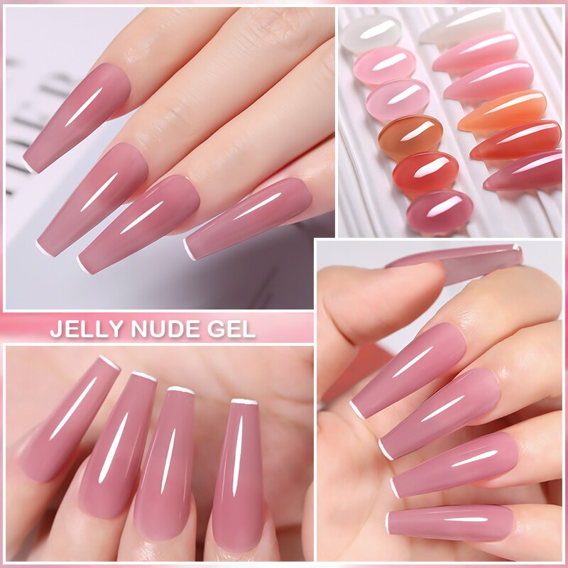 Gel Nail Polish, Nude and Pink for Spring.