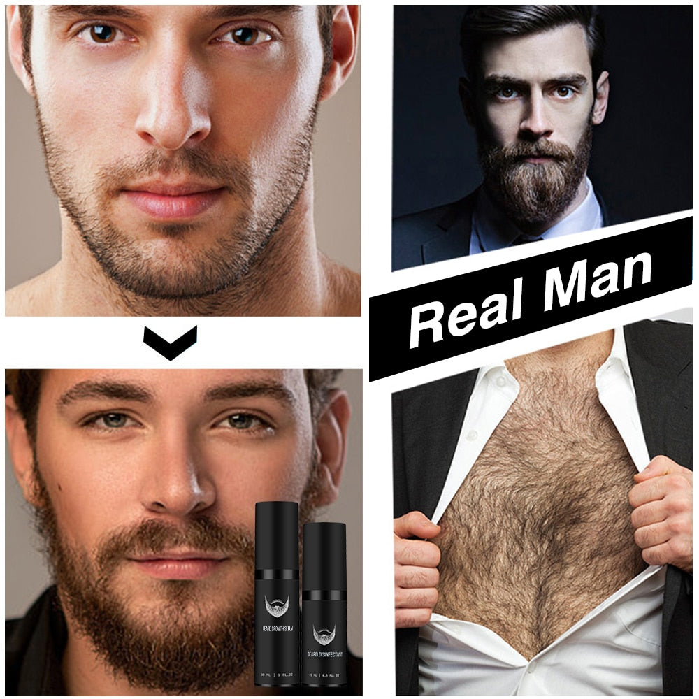 Beard Growth Kit/Hair Growth Enhancer/Thicker Beard (4 PC)