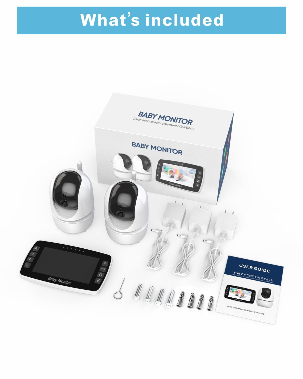 Wireless Baby Monitor (4.3") with Cameras (2)