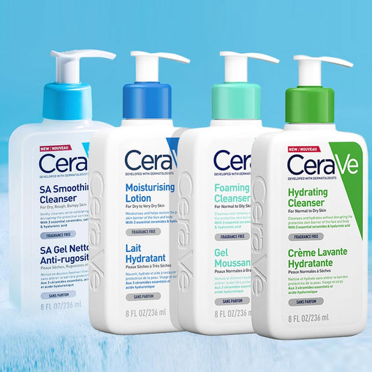 CeraVe Hydrating Facial Cleanser, Face Moisturizing Body Lotion and Whitening Cream