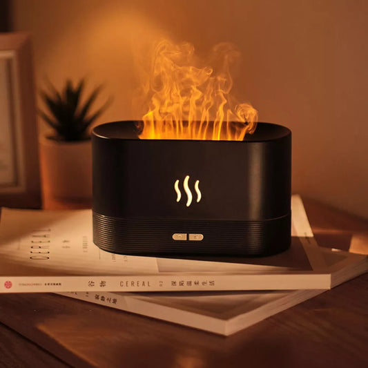 Essential Oil Diffuser/Ultrasonic Humidifier with Simulated Flame
