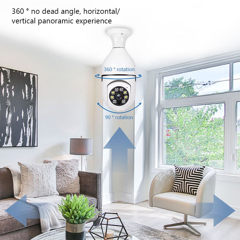 Bulb Surveillance Camera with Night Vision/Wireless Security