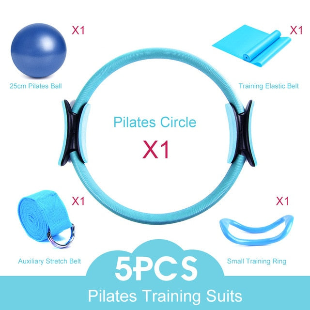 Yoga Ball Magic Ring/Pilates Circle Exercise Equipment (5 PC)